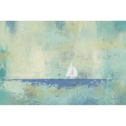 Sailboat Dream Black Modern Wood Framed Art Print by Wiens, James