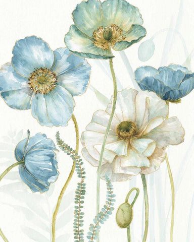 My Greenhouse Flowers VI White Modern Wood Framed Art Print with Double Matting by Audit, Lisa