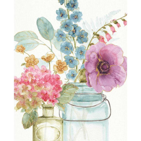 Rainbow Seeds Flowers VIII Black Modern Wood Framed Art Print by Audit, Lisa