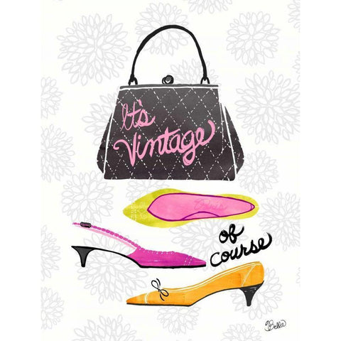 Its Vintage of Course Black Modern Wood Framed Art Print by Studio Bella