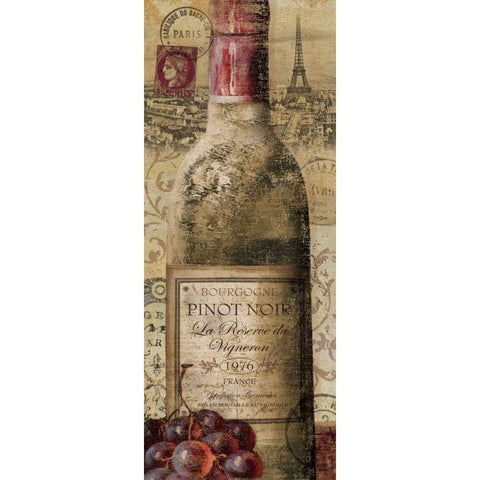 European Wines II Gold Ornate Wood Framed Art Print with Double Matting by Charron, Veronique
