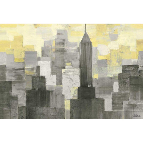 City Blocks Neutral White Modern Wood Framed Art Print by Hristova, Albena