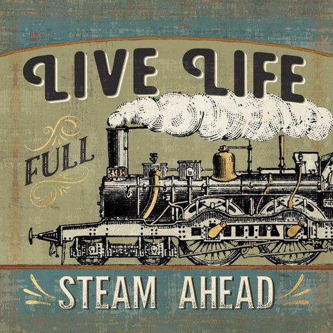 A Great Journey XII Gold Ornate Wood Framed Art Print with Double Matting by Pela Studio