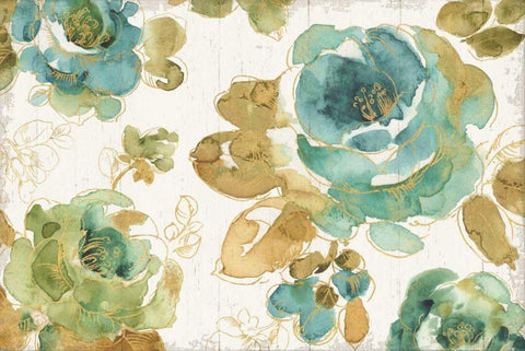 My Greenhouse Roses I on Wood White Modern Wood Framed Art Print with Double Matting by Audit, Lisa