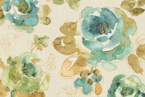 My Greenhouse Roses I Linen Black Ornate Wood Framed Art Print with Double Matting by Audit, Lisa