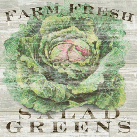 Farm Fresh Greens Gold Ornate Wood Framed Art Print with Double Matting by Schlabach, Sue