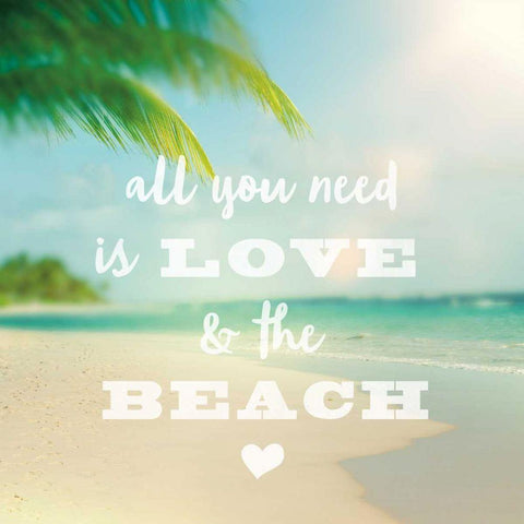 All You Need is Beach White Modern Wood Framed Art Print with Double Matting by Schlabach, Sue