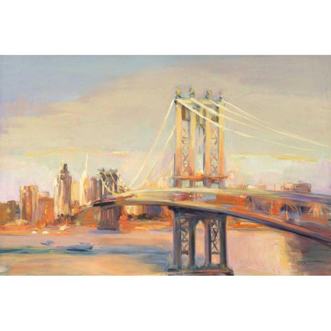 Manhattan Reflection Black Modern Wood Framed Art Print by Hageman, Marilyn
