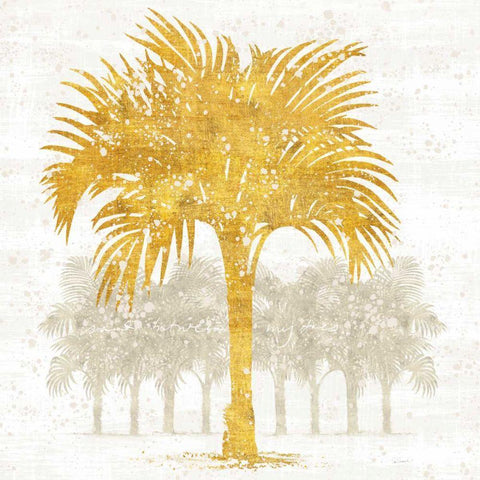 Palm Coast IV Gold Ornate Wood Framed Art Print with Double Matting by Schlabach, Sue