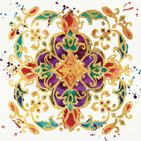 Little Jewels IV White Modern Wood Framed Art Print with Double Matting by Aiken, Jess