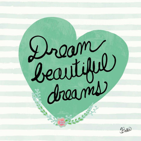 Dream Beautiful Dreams Black Modern Wood Framed Art Print by Studio Bella