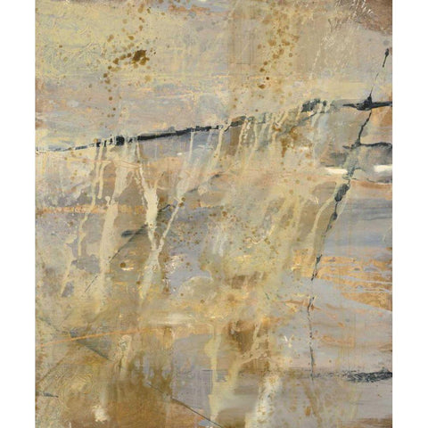 Rock VIIC Black Modern Wood Framed Art Print by Hristova, Albena