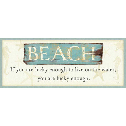 Beach Black Modern Wood Framed Art Print with Double Matting by Pela