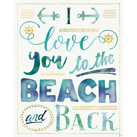 Coastal Words I Black Modern Wood Framed Art Print by Aiken, Jess