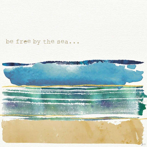 By the Sea I White Modern Wood Framed Art Print by Aiken, Jess