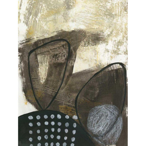 Black and White I Black Modern Wood Framed Art Print with Double Matting by Davies, Jane