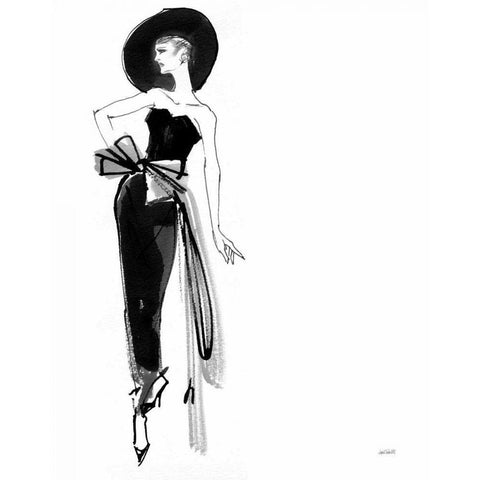 Fifties Fashion IV Black Modern Wood Framed Art Print with Double Matting by Tavoletti, Anne