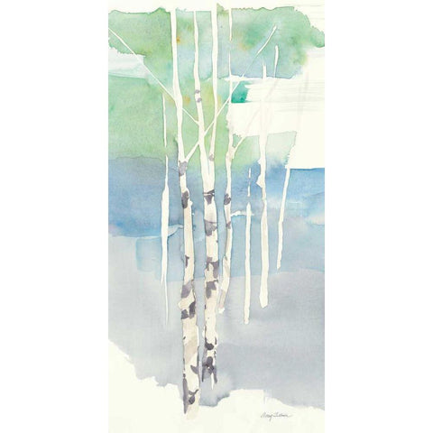 Aspens Panel I White Modern Wood Framed Art Print by Tillmon, Avery