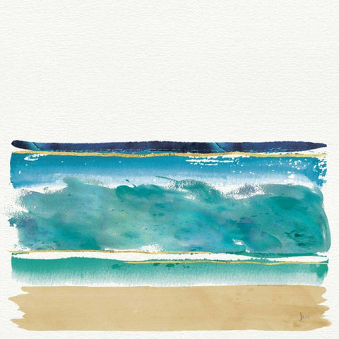 By the Sea II no Words White Modern Wood Framed Art Print with Double Matting by Aiken, Jess