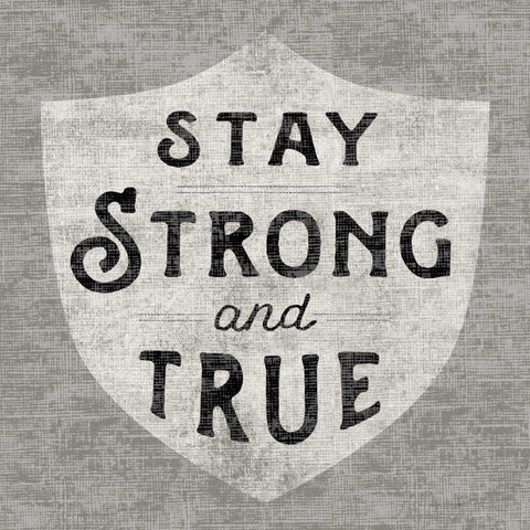 Stay Strong Black Ornate Wood Framed Art Print with Double Matting by Schlabach, Sue