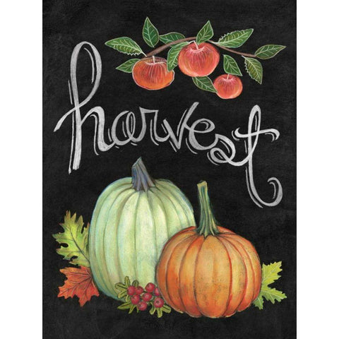 Autumn Harvest IV Black Modern Wood Framed Art Print by Urban, Mary