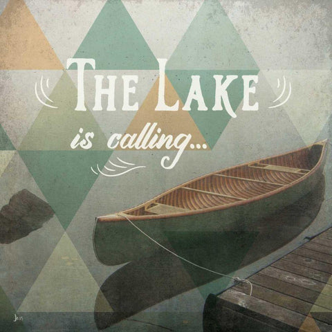 Calm Waters II Black Modern Wood Framed Art Print with Double Matting by Aiken, Jess