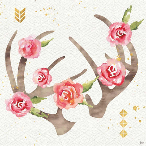 Wild Bohemian IV Gold Ornate Wood Framed Art Print with Double Matting by Aiken, Jess