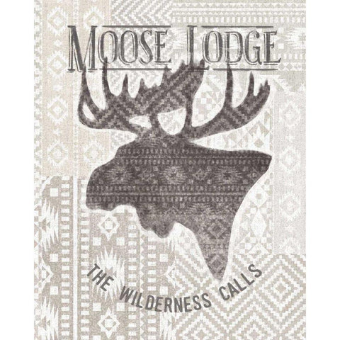 Soft Lodge V Black Modern Wood Framed Art Print by Penner, Janelle