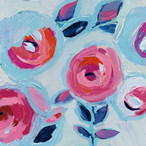 Wall Flower II White Modern Wood Framed Art Print by Wild Apple Portfolio