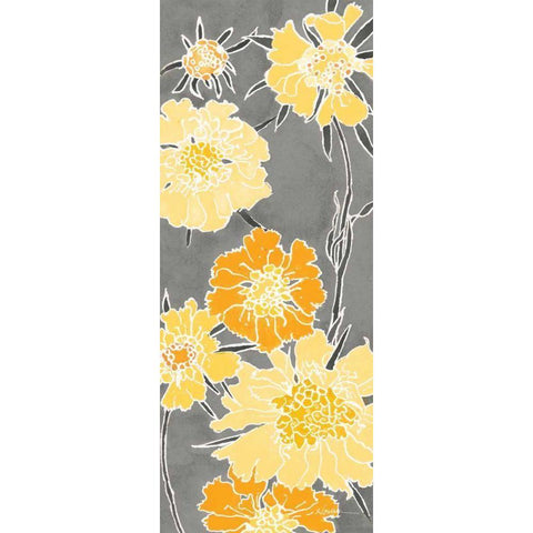 Cloisonne Beauty I Gray Gold Ornate Wood Framed Art Print with Double Matting by Novak, Shirley