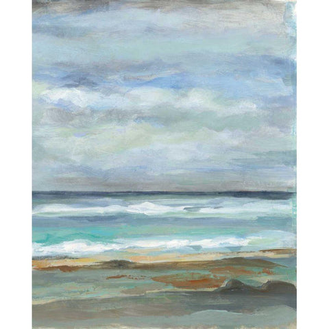 Seashore VIII White Modern Wood Framed Art Print by Vassileva, Silvia