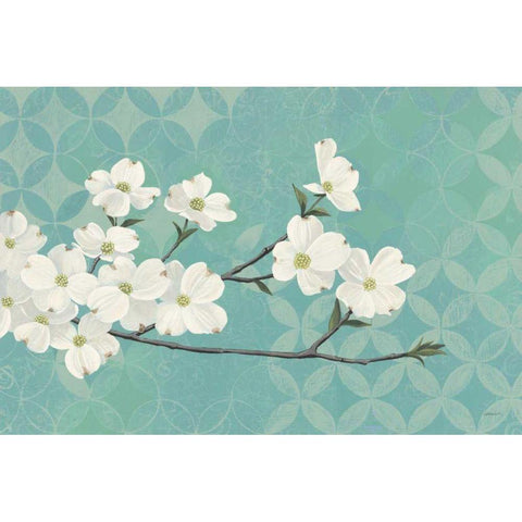 Dogwood Blossoms White Modern Wood Framed Art Print by Lovell, Kathrine