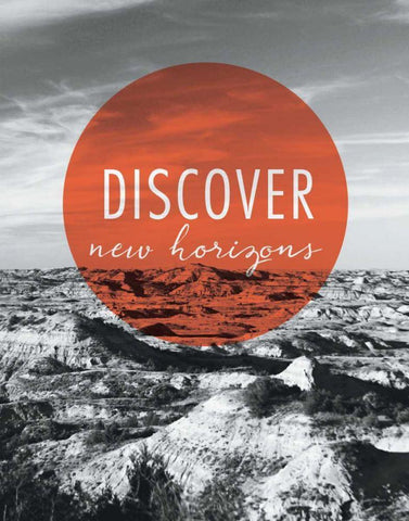 Discover New Horizons White Modern Wood Framed Art Print with Double Matting by Marshall, Laura