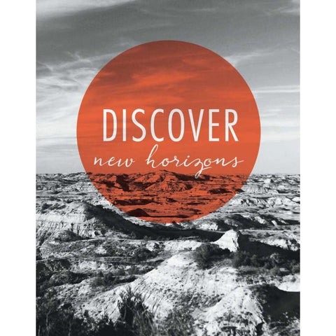 Discover New Horizons White Modern Wood Framed Art Print by Marshall, Laura