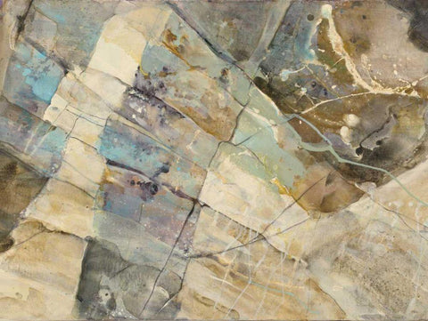 Rock IV Black Ornate Wood Framed Art Print with Double Matting by Hristova, Albena