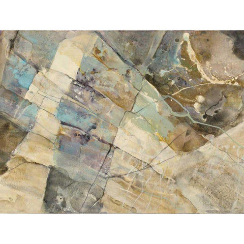 Rock IV Gold Ornate Wood Framed Art Print with Double Matting by Hristova, Albena