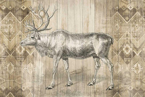 Natural History Lodge IX Black Ornate Wood Framed Art Print with Double Matting by Wild Apple Portfolio