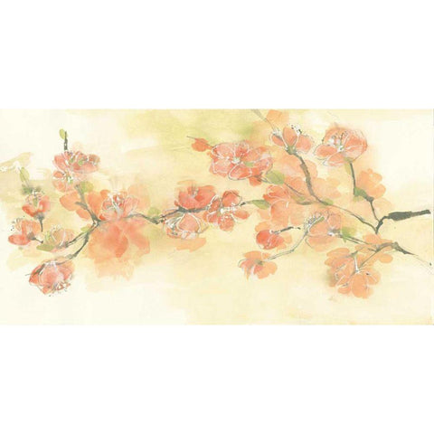 Tinted Blossoms I Gold Ornate Wood Framed Art Print with Double Matting by Paschke, Chris