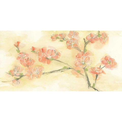 Tinted Blossoms II Gold Ornate Wood Framed Art Print with Double Matting by Paschke, Chris