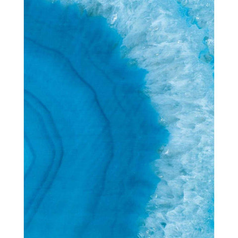 Agate Geode II Black Modern Wood Framed Art Print with Double Matting by Wild Apple Portfolio