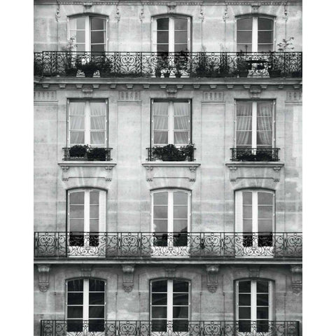Across the Street II  Gold Ornate Wood Framed Art Print with Double Matting by Marshall, Laura