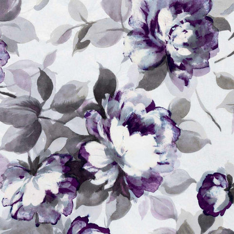 Scent of Roses Plum II  White Modern Wood Framed Art Print by Wild Apple Portfolio