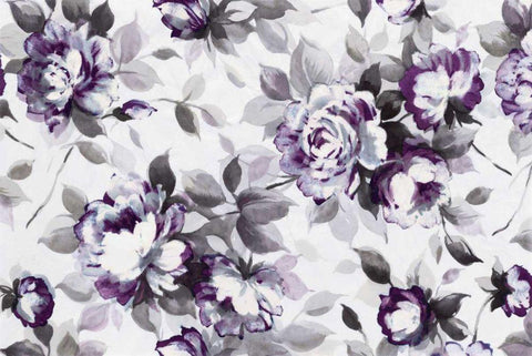 Scent of Roses Plum Black Ornate Wood Framed Art Print with Double Matting by Wild Apple Portfolio