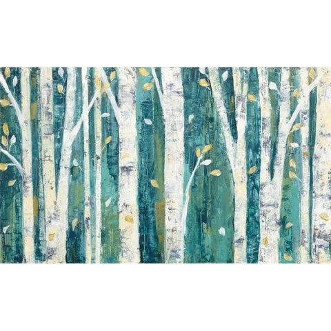 Birches in Spring Gold Ornate Wood Framed Art Print with Double Matting by Purinton, Julia