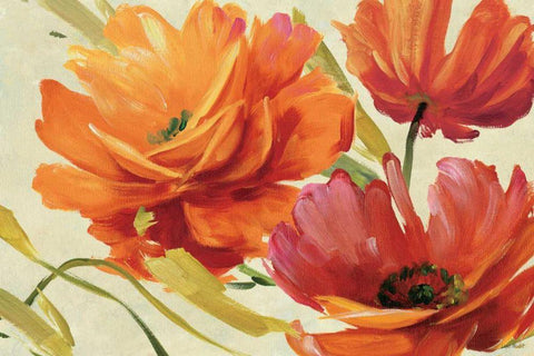 Flamboyant III White Modern Wood Framed Art Print with Double Matting by Audit, Lisa