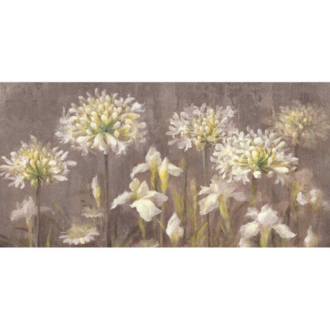 Spring Blossoms Neutral II White Modern Wood Framed Art Print by Nai, Danhui