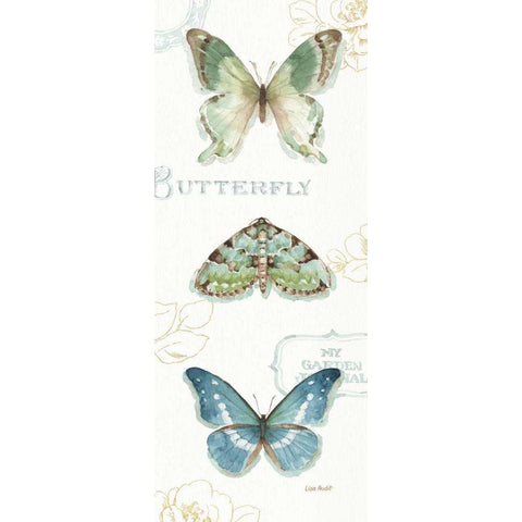 My Greenhouse Butterflies VI Black Modern Wood Framed Art Print by Audit, Lisa