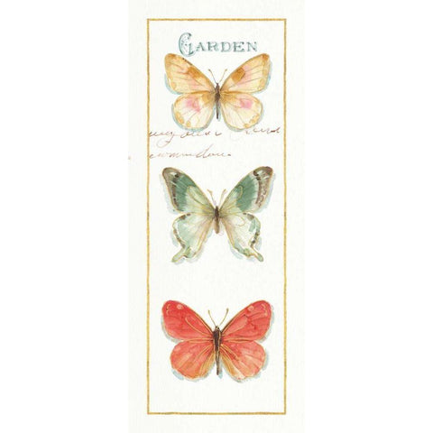Rainbow Seeds Butterflies II White Modern Wood Framed Art Print by Audit, Lisa