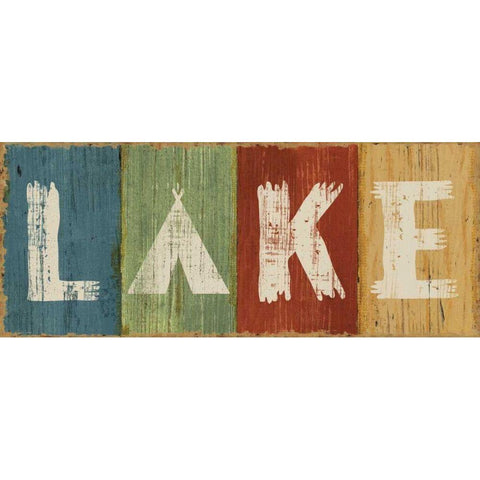Lake Lodge V Black Modern Wood Framed Art Print with Double Matting by Schlabach, Sue