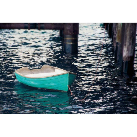 Rowboat II Black Modern Wood Framed Art Print by Urquhart, Elizabeth